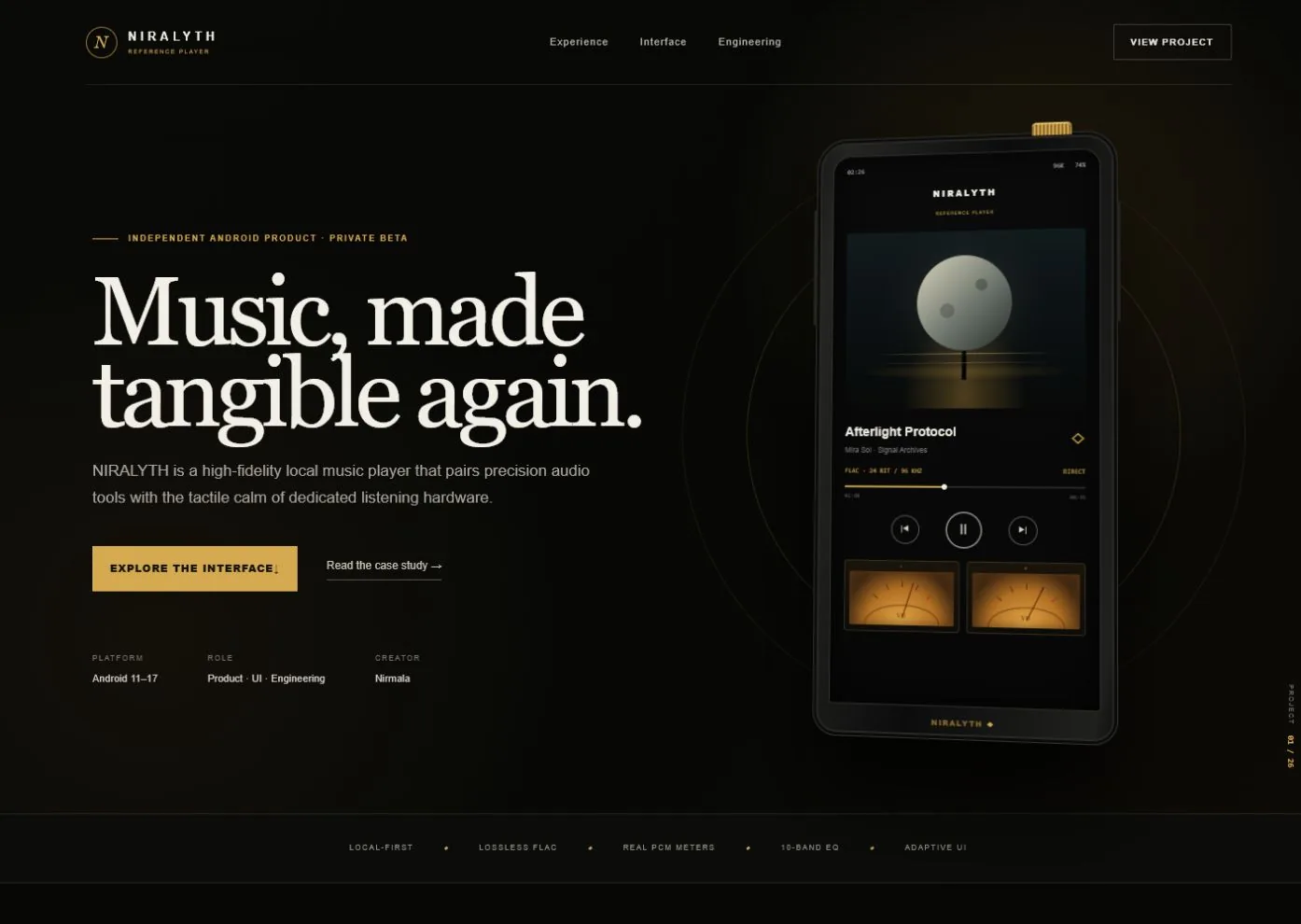 NIRALYTH music player product showcase