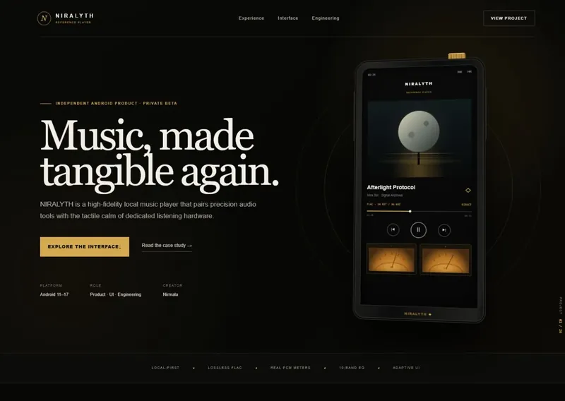NIRALYTH product showcase page